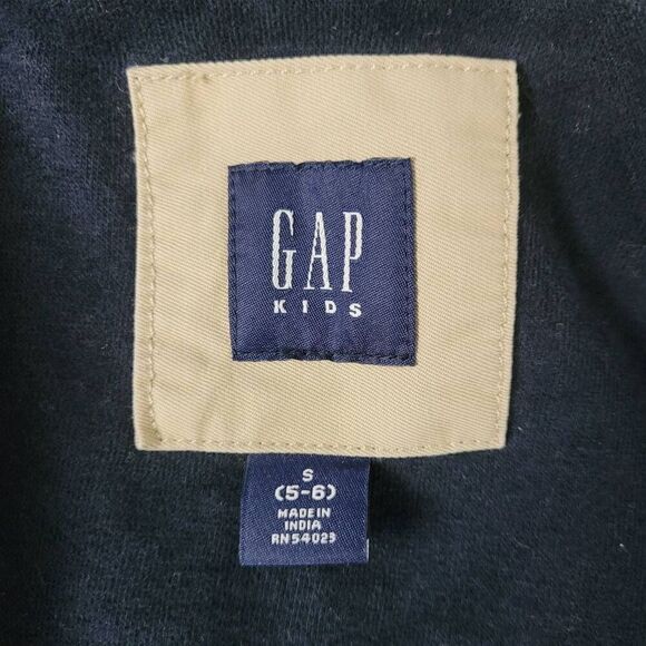 Y2K Gap Kids Khaki Bomber Jacket Boys Sz Small 5/6 Cotton Fleece Lined Classic - Picture 4 of 7